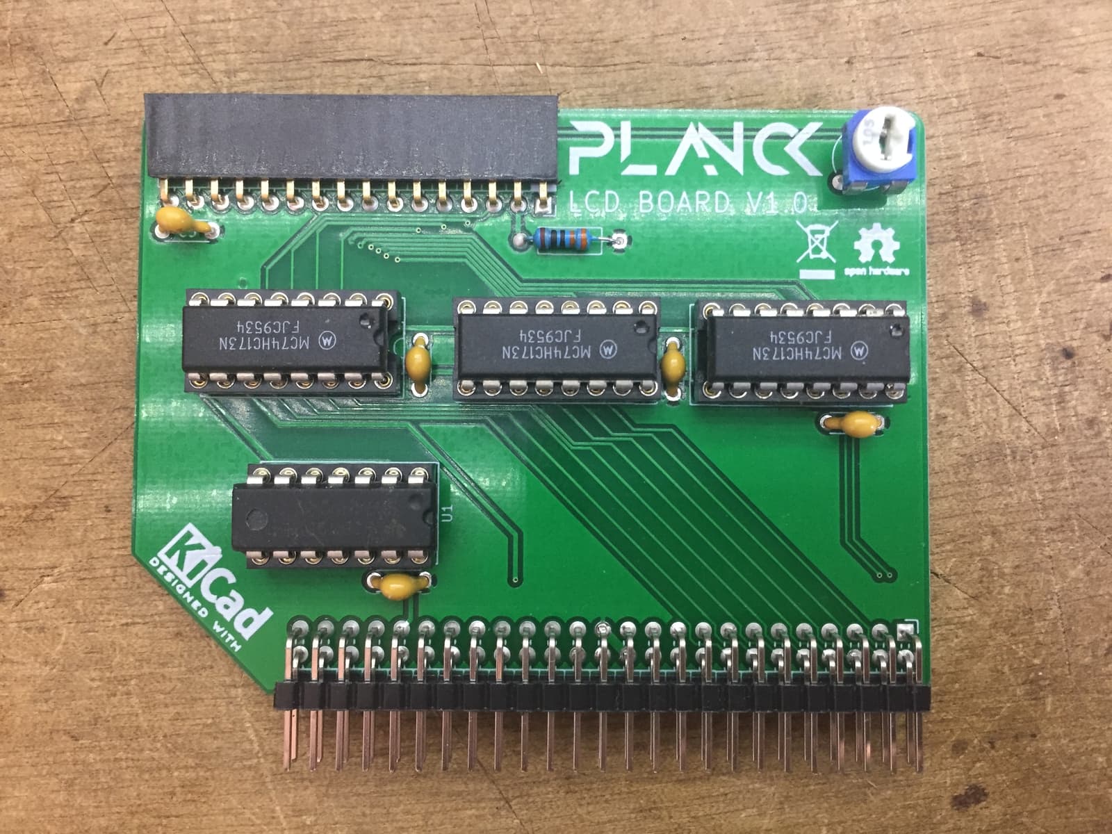 Planck prototype board for LCD